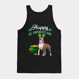 Happy St Patrick_s Day For Pitbull Lovers T shirt Tank Top